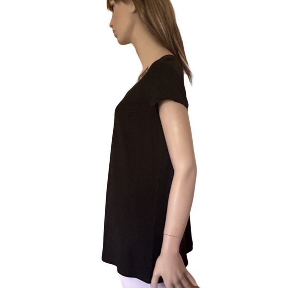 J. Jill Elliptical Tee Tank T Shirt Pima Cotton Short Sleeve V-Neck Relaxed Fit - Picture 9 of 15